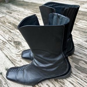 Paul Green leather & Suede boots, black color, size 38 (5 1/2) made in Australia